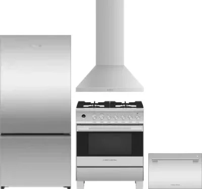4 Piece Package Includes Refrigerator, Range, Hood And Dishwasher